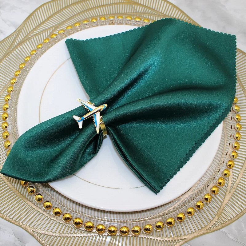 4Gb Creative Lidmašīnas salvešu gredzens Metāla kosmosa shuttle salvešu turētājs Izrotāt dzimšanas dienas ballīti zēniem un meitenēm Baby Shower Deco