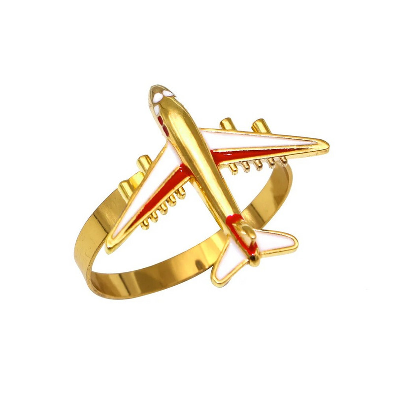 4Gb Creative Lidmašīnas salvešu gredzens Metāla kosmosa shuttle salvešu turētājs Izrotāt dzimšanas dienas ballīti zēniem un meitenēm Baby Shower Deco