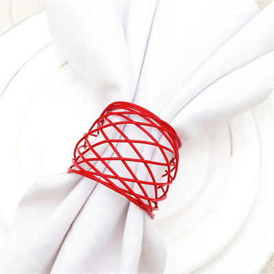 12 gab. Ieroču melni metāla salvešu turētāji dobi, apaļi salvešu gredzeni kāzu ballītei Ziemassvētku Helovīna dekorēšanai HWM35