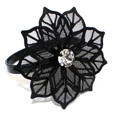 12 gab. Ieroču melni metāla salvešu turētāji dobi, apaļi salvešu gredzeni kāzu ballītei Ziemassvētku Helovīna dekorēšanai HWM35