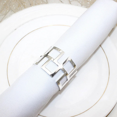 12 gab. Ieroču melni metāla salvešu turētāji dobi, apaļi salvešu gredzeni kāzu ballītei Ziemassvētku Helovīna dekorēšanai HWM35