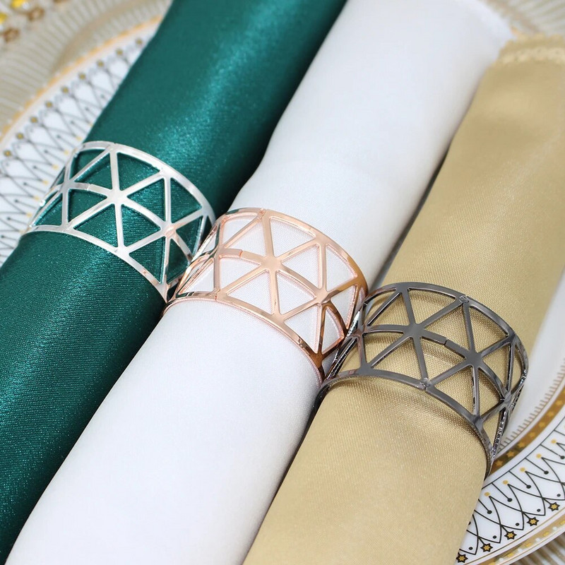 12 gab. Ieroču melni metāla salvešu turētāji dobi, apaļi salvešu gredzeni kāzu ballītei Ziemassvētku Helovīna dekorēšanai HWM35