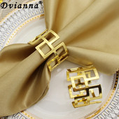 2Gb Dobi salvešu gredzeni Zelta salvešu turētājs Metāla salvešu sprādze Ziemassvētku kāzu ballītei Vakariņu galda rotājumi HWM02