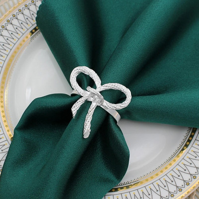 2Gb Dobi salvešu gredzeni Zelta salvešu turētājs Metāla salvešu sprādze Ziemassvētku kāzu ballītei Vakariņu galda rotājumi HWM02