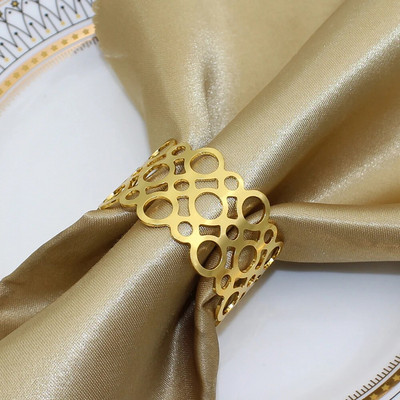 2Gb Dobi salvešu gredzeni Zelta salvešu turētājs Metāla salvešu sprādze Ziemassvētku kāzu ballītei Vakariņu galda rotājumi HWM02