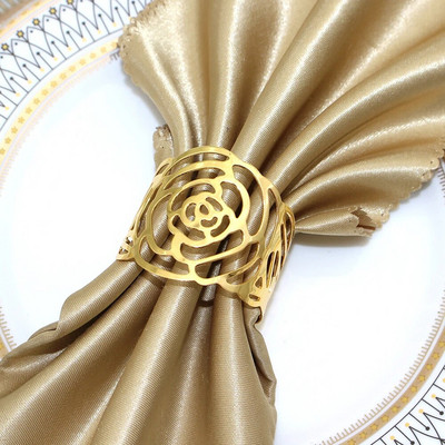 2Gb Dobi salvešu gredzeni Zelta salvešu turētājs Metāla salvešu sprādze Ziemassvētku kāzu ballītei Vakariņu galda rotājumi HWM02