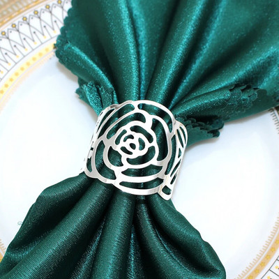 2Gb Dobi salvešu gredzeni Zelta salvešu turētājs Metāla salvešu sprādze Ziemassvētku kāzu ballītei Vakariņu galda rotājumi HWM02