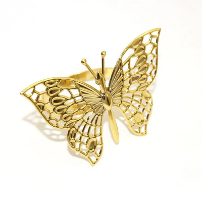 2Gb Dobi salvešu gredzeni Zelta salvešu turētājs Metāla salvešu sprādze Ziemassvētku kāzu ballītei Vakariņu galda rotājumi HWM02