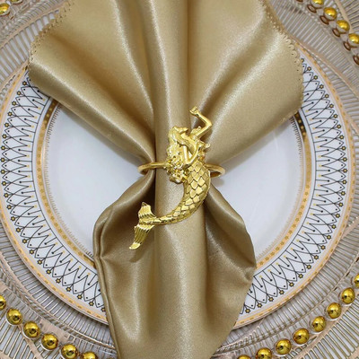 2Gb Dobi salvešu gredzeni Zelta salvešu turētājs Metāla salvešu sprādze Ziemassvētku kāzu ballītei Vakariņu galda rotājumi HWM02