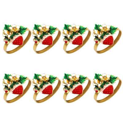 8tk Thanksgiving Fall päevalillest salvrätikuhoidja sõrmused matt-kuldne salvrätikulukk jõuludeks pulmadeks õhtusöögilaua kaunistus HWM239