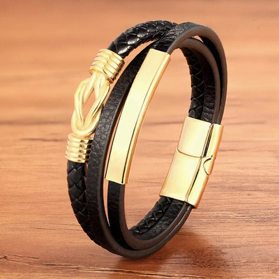 TYO vīriešu rokassprādze īstas ādas pīta virve Moderns šarms nerūsējošā tērauda vairumtirdzniecība aksesuāri aproces Rotaslietas vairumtirdzniecība