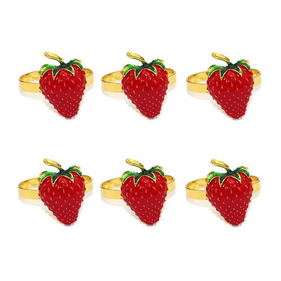 6Gb. Modes ananāsu salvešu gredzeni Emaljas citrona salvešu turētājs Ziemassvētku kāzu dzimšanas dienas svinību galda rotājumiem HWE23