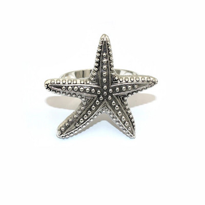 6 db Ocean szalvéta gyűrű tartók Vintage Starfish Lobster Shell szalvéta csat esküvői ünnepekhez vacsora asztaldísz