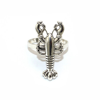 6 db Ocean szalvéta gyűrű tartók Vintage Starfish Lobster Shell szalvéta csat esküvői ünnepekhez vacsora asztaldísz