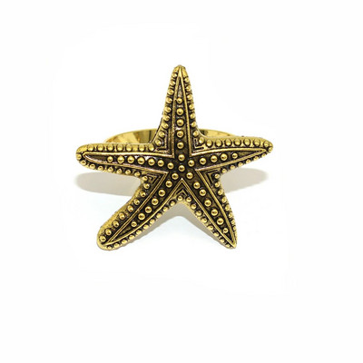 6 db Ocean szalvéta gyűrű tartók Vintage Starfish Lobster Shell szalvéta csat esküvői ünnepekhez vacsora asztaldísz