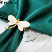 4Gb Butterfly salvešu gredzeni Sudraba spāres salvešu turētāji kāzu pavasara ballītei Lieldienu banketu vakariņām Mājas viesnīcas galda dekors