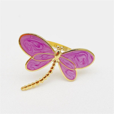 4Gb Butterfly salvešu gredzeni Sudraba spāres salvešu turētāji kāzu pavasara ballītei Lieldienu banketu vakariņām Mājas viesnīcas galda dekors