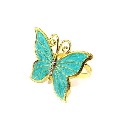 4Gb Butterfly salvešu gredzeni Sudraba spāres salvešu turētāji kāzu pavasara ballītei Lieldienu banketu vakariņām Mājas viesnīcas galda dekors