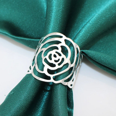 Dvianna 6Gb. Metāla naža un dakšiņas karotes salvešu gredzenu turētājs Ziemassvētku Pateicības ballītei Kāzu galda noformējums HWM23