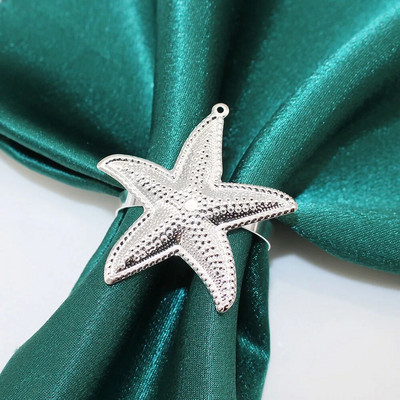 Dvianna 6Gb. Metāla naža un dakšiņas karotes salvešu gredzenu turētājs Ziemassvētku Pateicības ballītei Kāzu galda noformējums HWM23