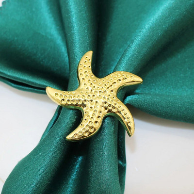 Dvianna 6Gb. Metāla naža un dakšiņas karotes salvešu gredzenu turētājs Ziemassvētku Pateicības ballītei Kāzu galda noformējums HWM23