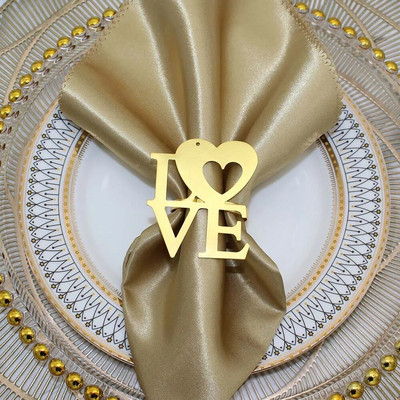 Dvianna 12Gb Valentīndienas mīlestības vēstules salvešu turētāji Valentīndienas ballītei Kāzu jubilejas galda rotājumi HWW12