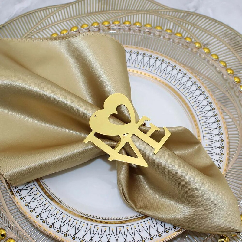 Dvianna 12Gb Valentīndienas mīlestības vēstules salvešu turētāji Valentīndienas ballītei Kāzu jubilejas galda rotājumi HWW12