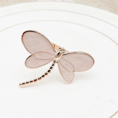 6Gb Butterfly salvešu gredzens metāla salvešu turētāji zelta sudraba salvešu sprādze viesnīcas Lieldienu Ziemassvētku kāzu ballītes galda dekorēšanai
