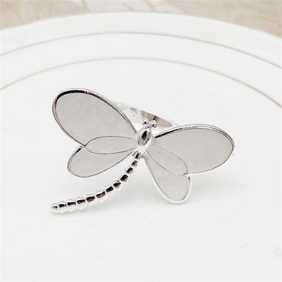 6Gb Butterfly salvešu gredzens metāla salvešu turētāji zelta sudraba salvešu sprādze viesnīcas Lieldienu Ziemassvētku kāzu ballītes galda dekorēšanai