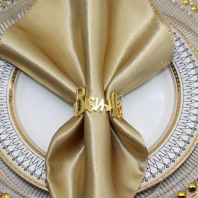 Χρυσά ασημένια δαχτυλίδια χαρτοπετσέτας 6 τμχ Χειροποίητο μεταλλικό δαχτυλίδι θήκης για χαρτοπετσέτα γάμου Χριστουγεννιάτικα ντελικάτες πόρπες χαρτοπετσέτας διακόσμηση τραπεζιού HWM15