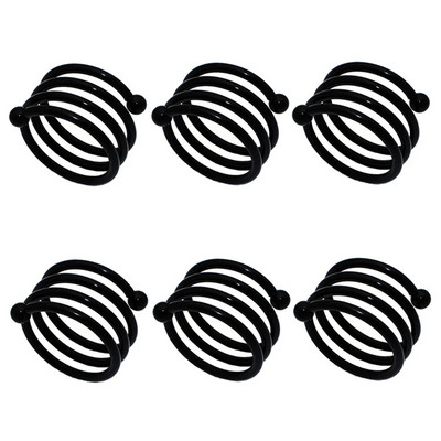 Χρυσά ασημένια δαχτυλίδια χαρτοπετσέτας 6 τμχ Χειροποίητο μεταλλικό δαχτυλίδι θήκης για χαρτοπετσέτα γάμου Χριστουγεννιάτικα ντελικάτες πόρπες χαρτοπετσέτας διακόσμηση τραπεζιού HWM15