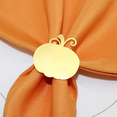 8Gb rudens salvešu gredzeni Harvest ķirbju kļavu lapu salvešu gredzenu turētāji rudens tematikai Helovīna Pateicības vakariņu galda dekorēšanai