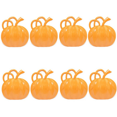 8Gb rudens salvešu gredzeni Harvest ķirbju kļavu lapu salvešu gredzenu turētāji rudens tematikai Helovīna Pateicības vakariņu galda dekorēšanai