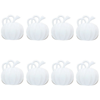 8Gb rudens salvešu gredzeni Harvest ķirbju kļavu lapu salvešu gredzenu turētāji rudens tematikai Helovīna Pateicības vakariņu galda dekorēšanai