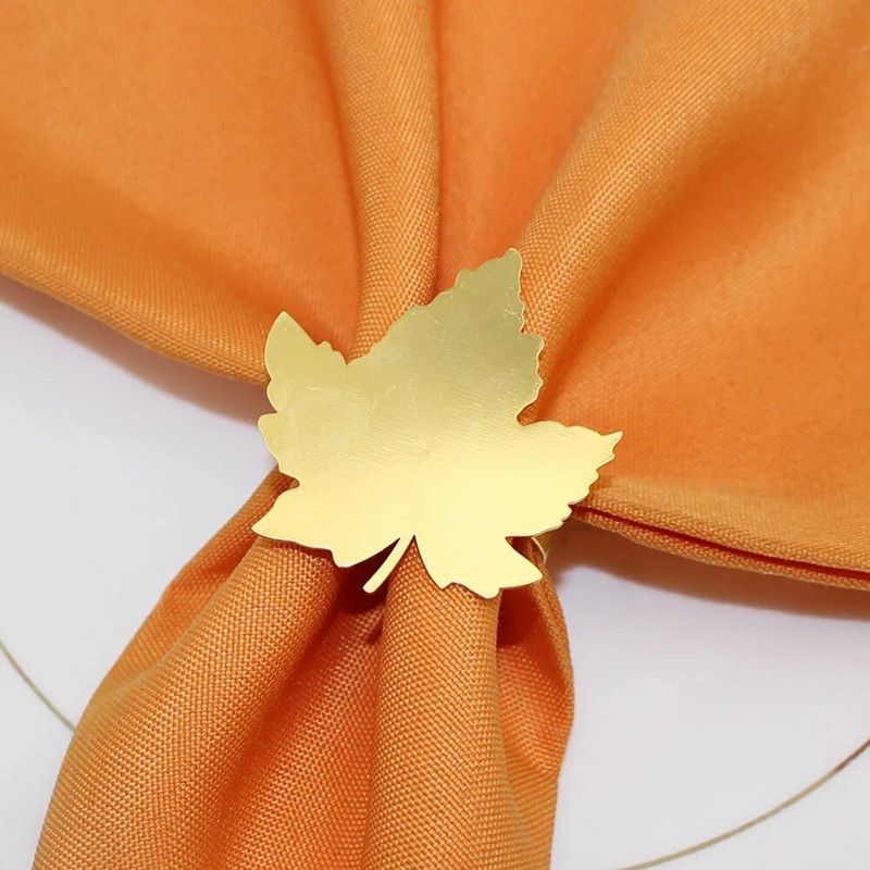 8Gb rudens salvešu gredzeni Harvest ķirbju kļavu lapu salvešu gredzenu turētāji rudens tematikai Helovīna Pateicības vakariņu galda dekorēšanai