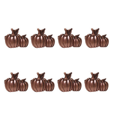 8Pcs Harvest Pumpkin Carpkin Rings for Fall Theme Holidays Day of Thanksgiving Baby Shower Party Supplies Διακόσμηση τραπεζιού