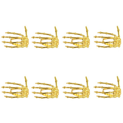 8Pcs Harvest Pumpkin Carpkin Rings for Fall Theme Holidays Day of Thanksgiving Baby Shower Party Supplies Διακόσμηση τραπεζιού
