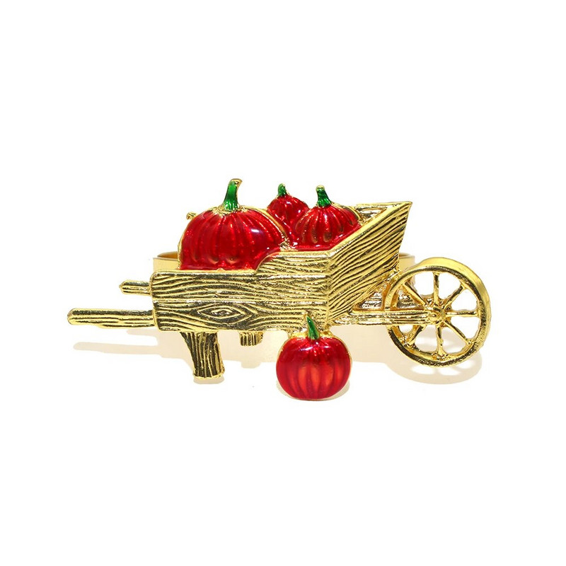 8Pcs Harvest Pumpkin Carpkin Rings for Fall Theme Holidays Day of Thanksgiving Baby Shower Party Supplies Διακόσμηση τραπεζιού