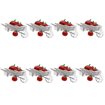 8Gb Jauki vāveres priežu riekstu salvešu gredzeni krāsaini emaljas metāla dzīvnieku salvešu turētājs rudens Pateicības Helovīna dekoram HWH113