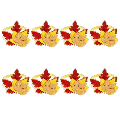 8Gb Jauki vāveres priežu riekstu salvešu gredzeni krāsaini emaljas metāla dzīvnieku salvešu turētājs rudens Pateicības Helovīna dekoram HWH113