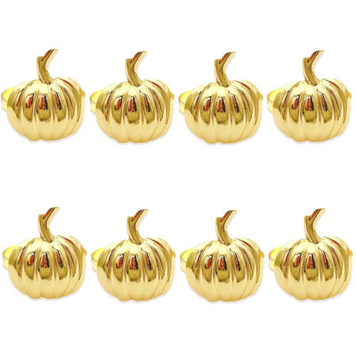 8Gb Jauki vāveres priežu riekstu salvešu gredzeni krāsaini emaljas metāla dzīvnieku salvešu turētājs rudens Pateicības Helovīna dekoram HWH113