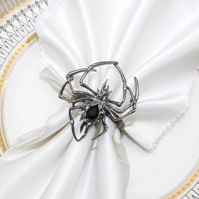 8db Halloween Black Witch szalvétatartó Hálaadás szalvéta gyűrűk ebédlőhöz Konyhai Asztali Partik Halloween Dekorációk HWH12