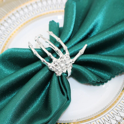 8db Halloween Black Witch szalvétatartó Hálaadás szalvéta gyűrűk ebédlőhöz Konyhai Asztali Partik Halloween Dekorációk HWH12