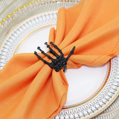 8db Halloween Black Witch szalvétatartó Hálaadás szalvéta gyűrűk ebédlőhöz Konyhai Asztali Partik Halloween Dekorációk HWH12