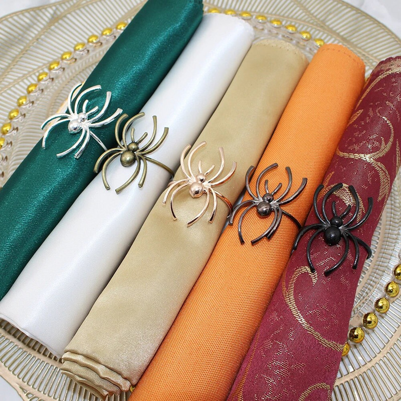 8db Halloween Black Witch szalvétatartó Hálaadás szalvéta gyűrűk ebédlőhöz Konyhai Asztali Partik Halloween Dekorációk HWH12