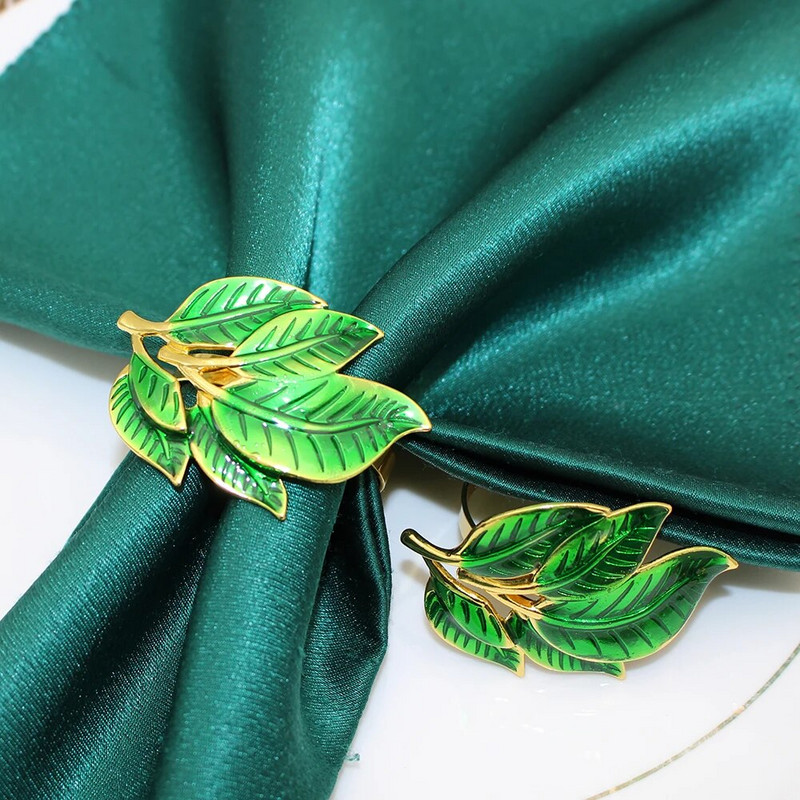 6Gb Lapu salvešu gredzeni rudens Pateicības dienai Kāzu banketiem Līgavas Dušas vakariņām Ziemassvētku brīvdienu ballīšu galda dekorēšana HWL17