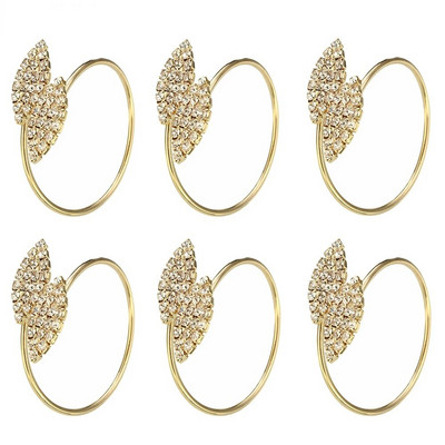 6 gab./partija Kāzu banketu vakariņu salvešu gredzens izsmalcināts ziedu kalnu strēles turētājs Viesnīcas restorāns Īpaši mutes auduma piederumi