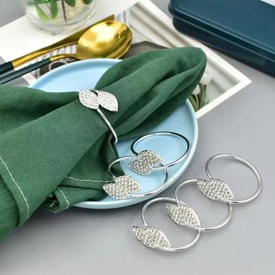 6 gab./partija Kāzu banketu vakariņu salvešu gredzens izsmalcināts ziedu kalnu strēles turētājs Viesnīcas restorāns Īpaši mutes auduma piederumi