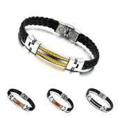 LUXUKISSKIDS nerūsējošā tērauda vīriešu rokassprādzes pulseri šarmu pogu aptinums sprādzes ādas rokassprādzes aproces Rotaslietas aksesuāri Mujer