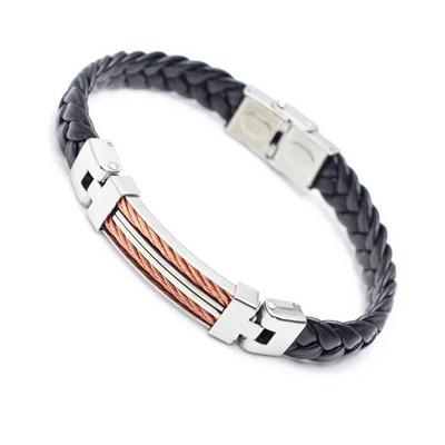 LUXUKISSKIDS nerūsējošā tērauda vīriešu rokassprādzes pulseri šarmu pogu aptinums sprādzes ādas rokassprādzes aproces Rotaslietas aksesuāri Mujer